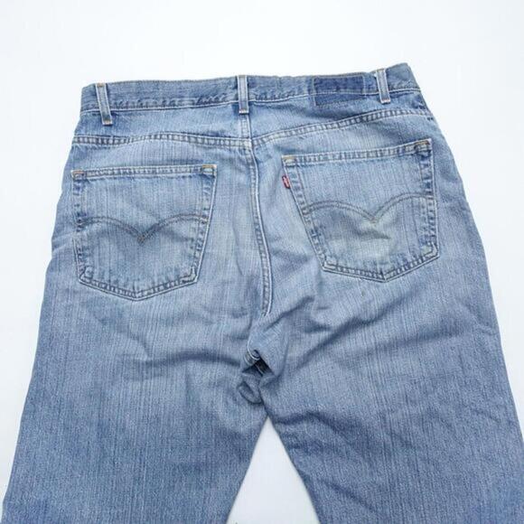 Levi's 505 Jeans Mens 38 X 32 Blue 100% Cotton Loose High-Rise Straight Leg - Picture 6 of 9